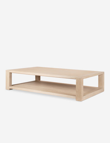 #color::natural | Kristoff bleached oak minimalist rectangle coffee table.