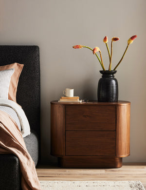Open Box: Gilda Nightstand, Dark Brown