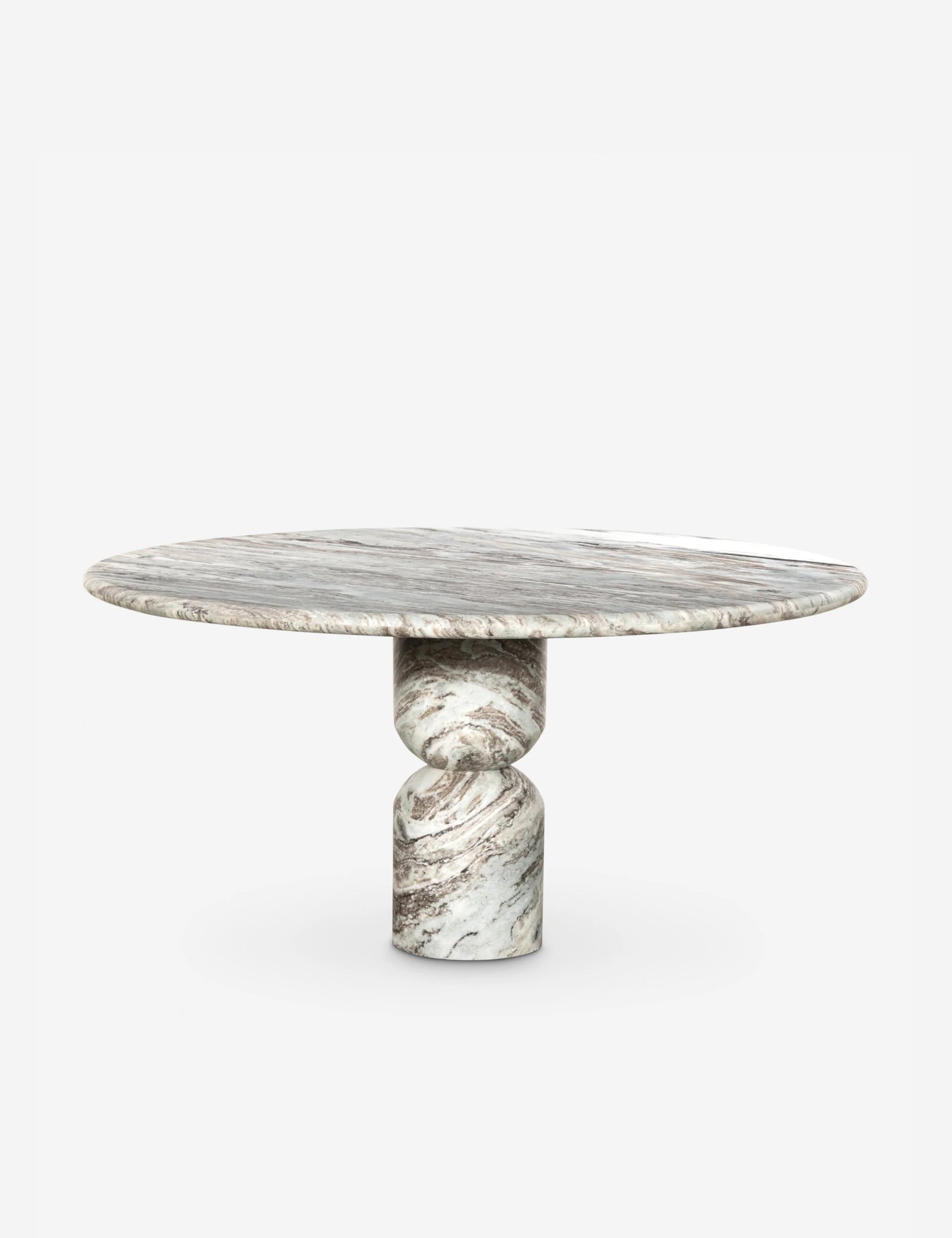 Figueroa Round Travertine Dining Table - Thumbnail 2