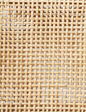 Detailed view of the cane material of the Kairi dining chair.