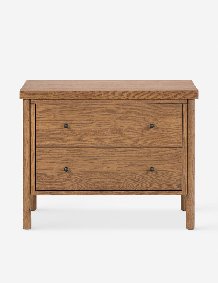 #color::natural | Kisner natural grain oak nightstand.