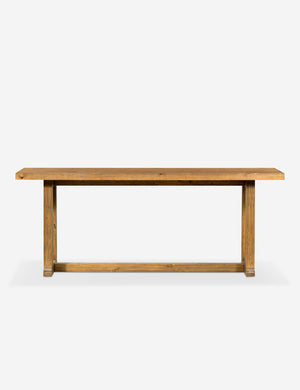Hayman honey finish solid wood console table.