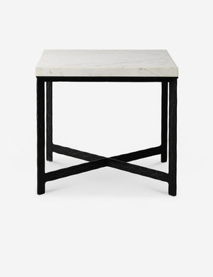 Breslin square marble top side table.