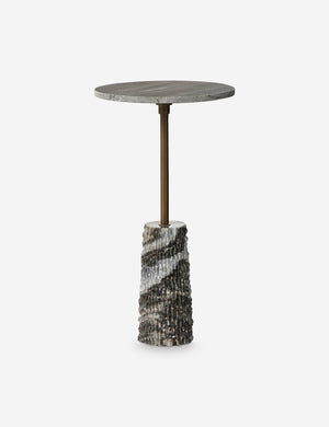Fallow round marble side table.