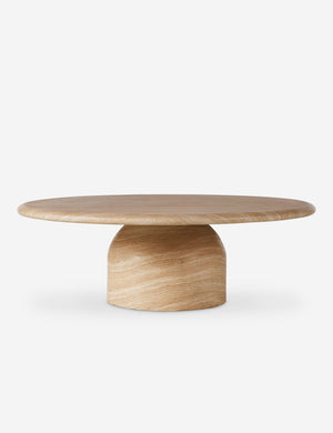 Vinci round stone sculptural coffee table.
