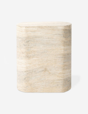 Back of the Kandinsky modern textural cast concrete side table.