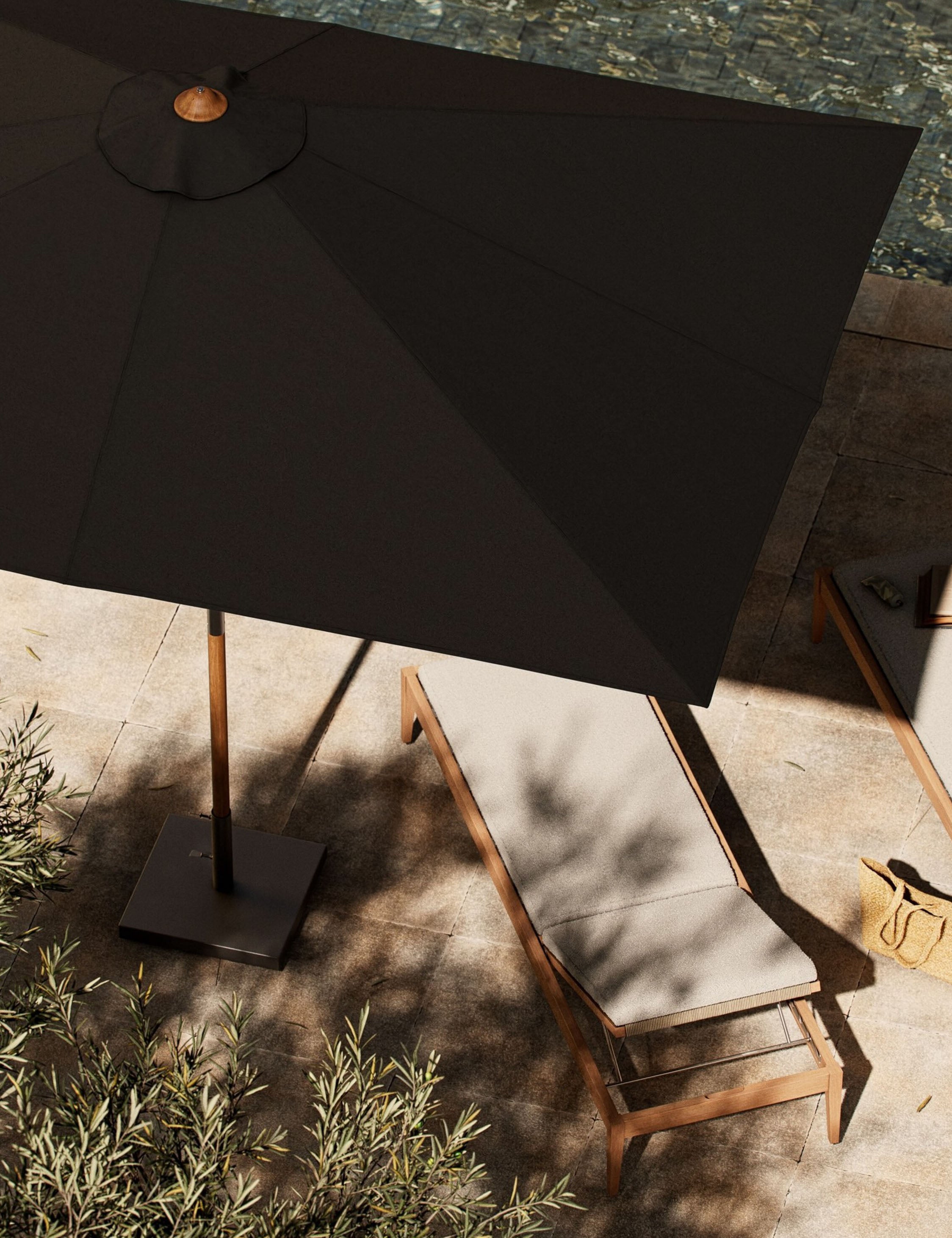 Luzita Rectangular Outdoor Umbrella - Thumbnail 2