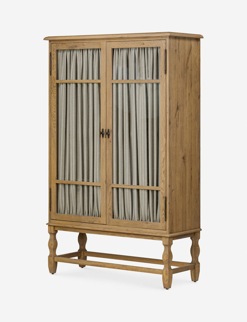 country tuscan hardwood wall curio cabinet lily white finish Four Hands Finley Cabinet