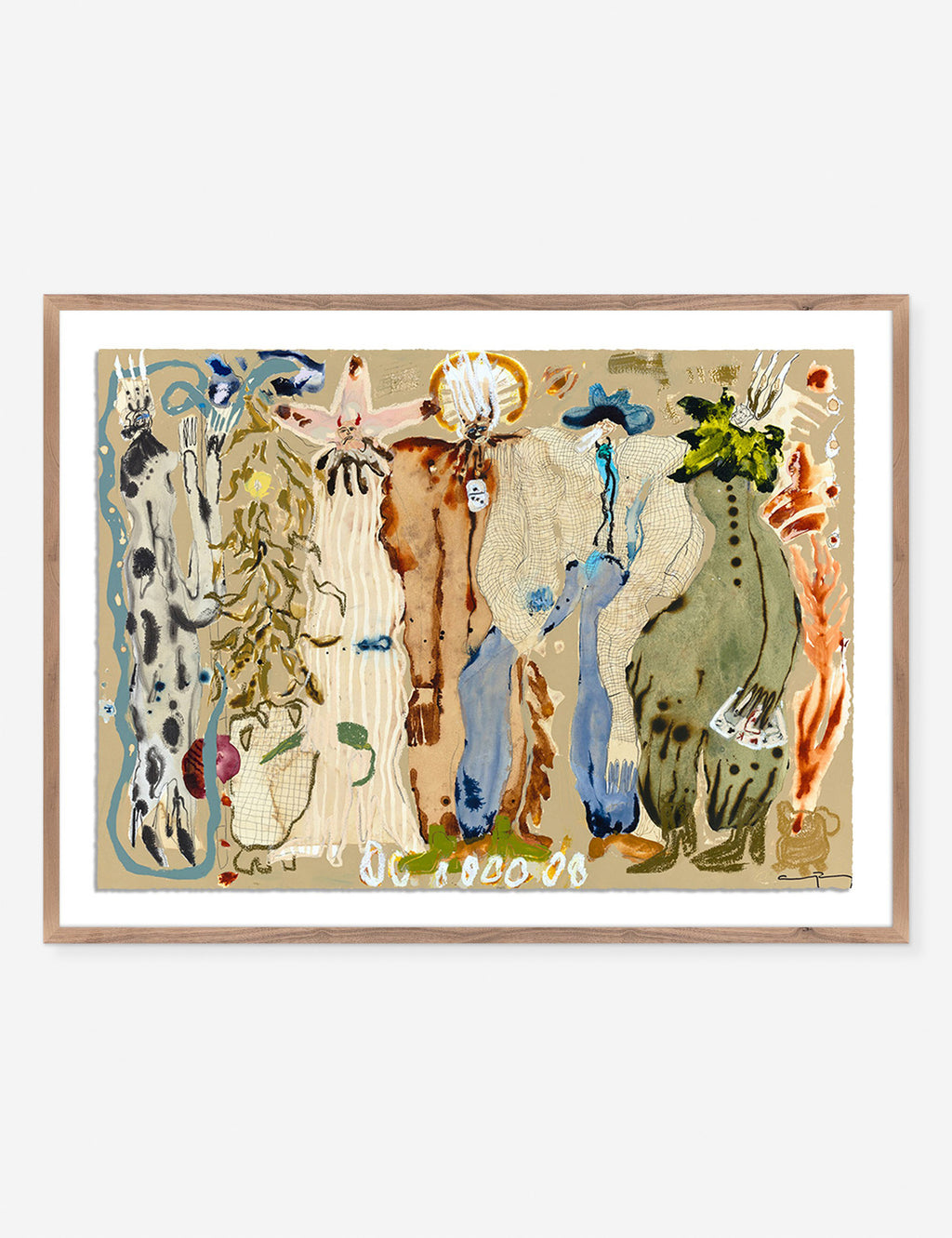 Blue Eyed Snake Woman Wall Art by Caroline Pinney