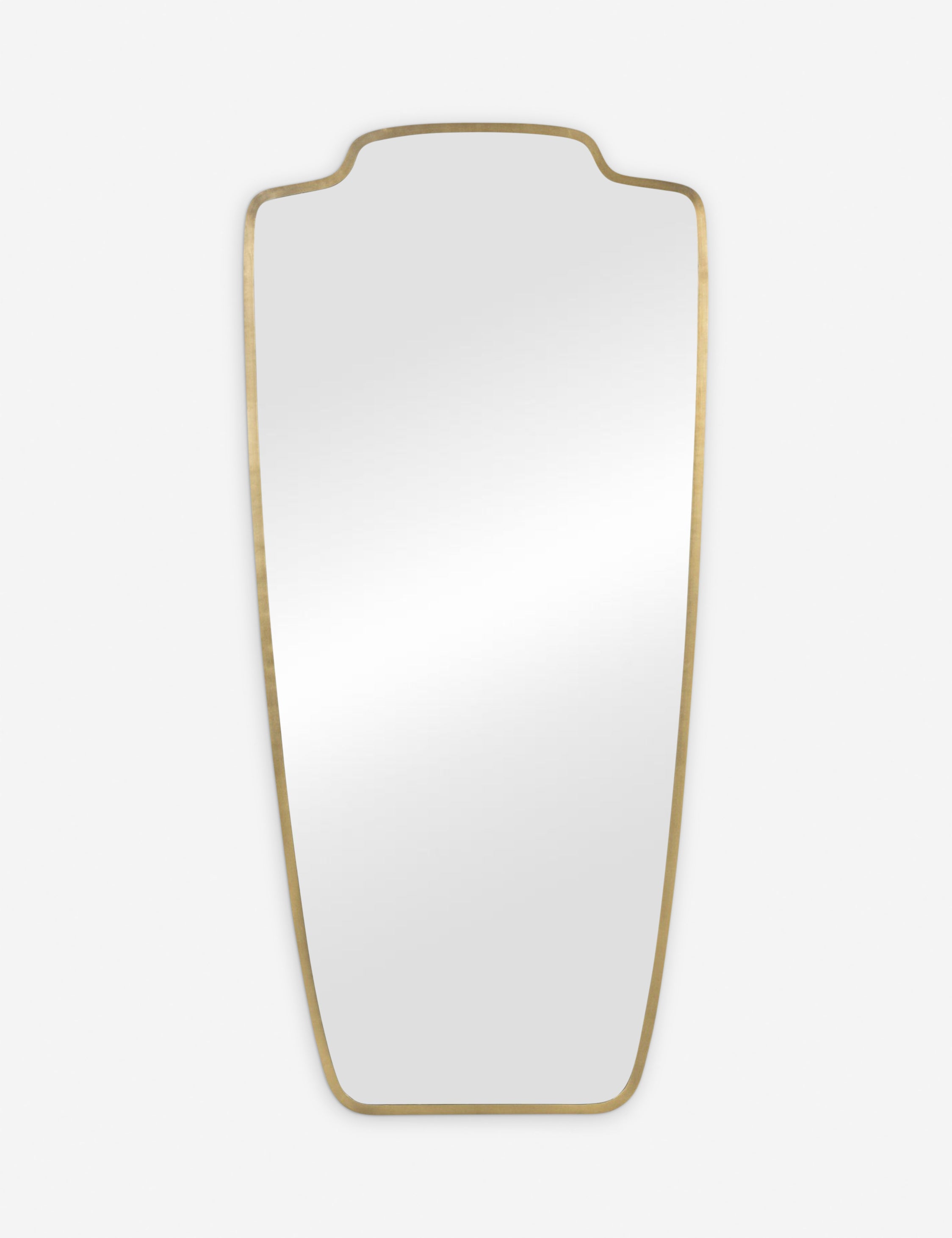 #color::gold | Armond crest-shaped slim frame full length mirror
