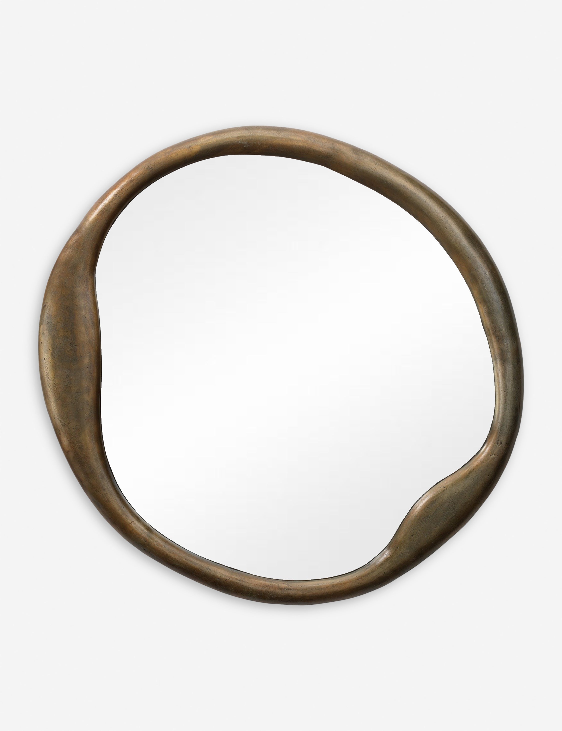#color::brass | The Doreen brass organic round mirror