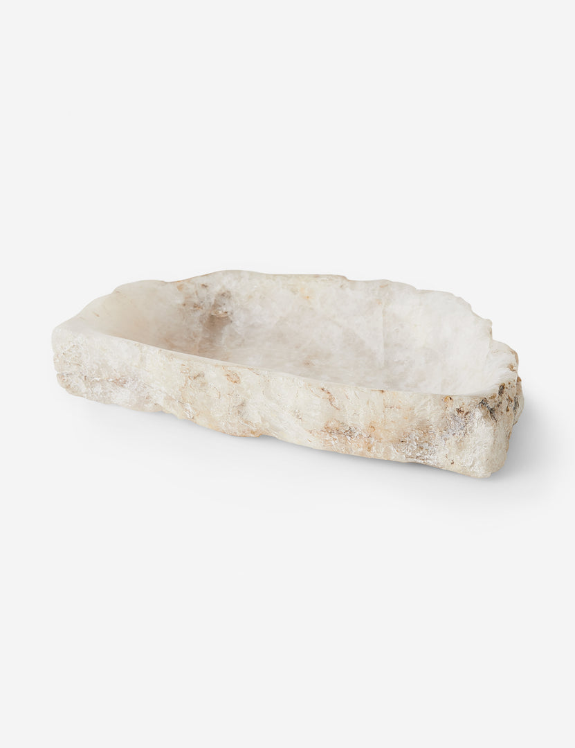 #size::large | Orta chiseled quartz catchall tray