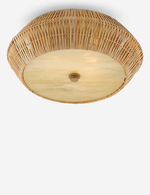 Katriel Rattan Flush Mount Light
