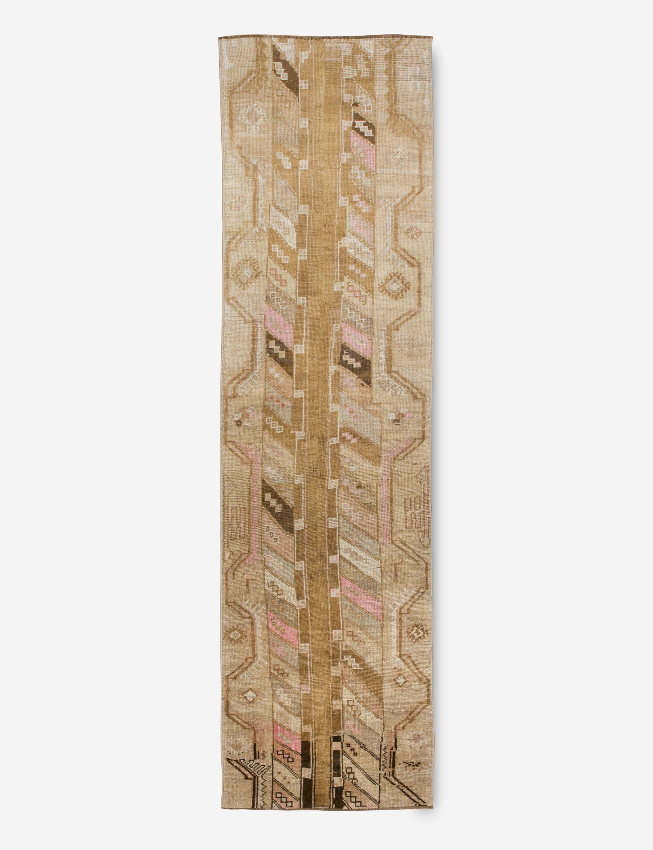 Vintage Turkish Hand-Knotted Wool Runner Rug No. 209, 2'6" x 9'8"