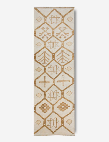 Vintage Turkish Hand-Knotted Wool Runner Rug No. 232, 3'5" x 10'9"