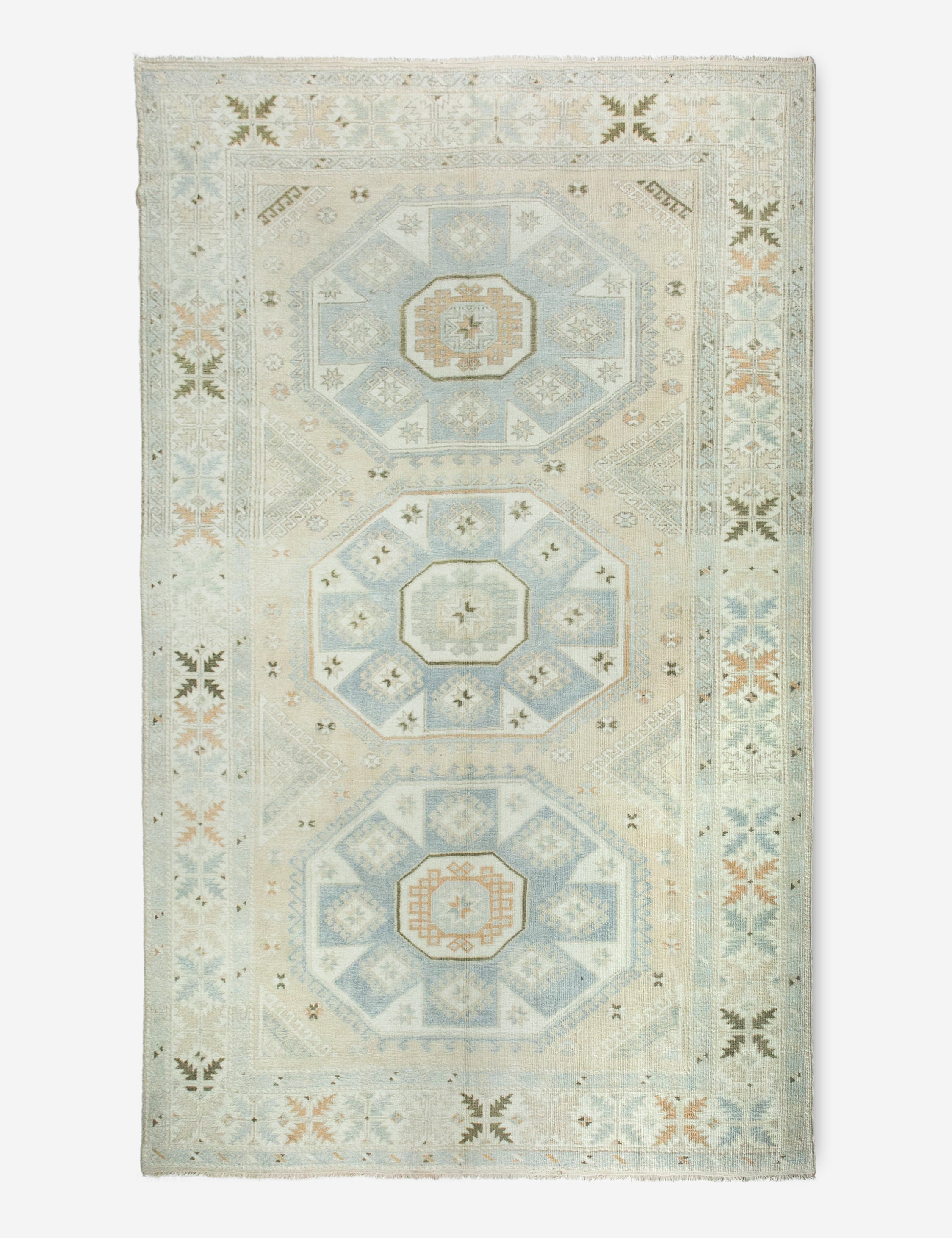 Vintage Turkish Hand-Knotted Wool Rug No. 381, 6'5" x 9'10"