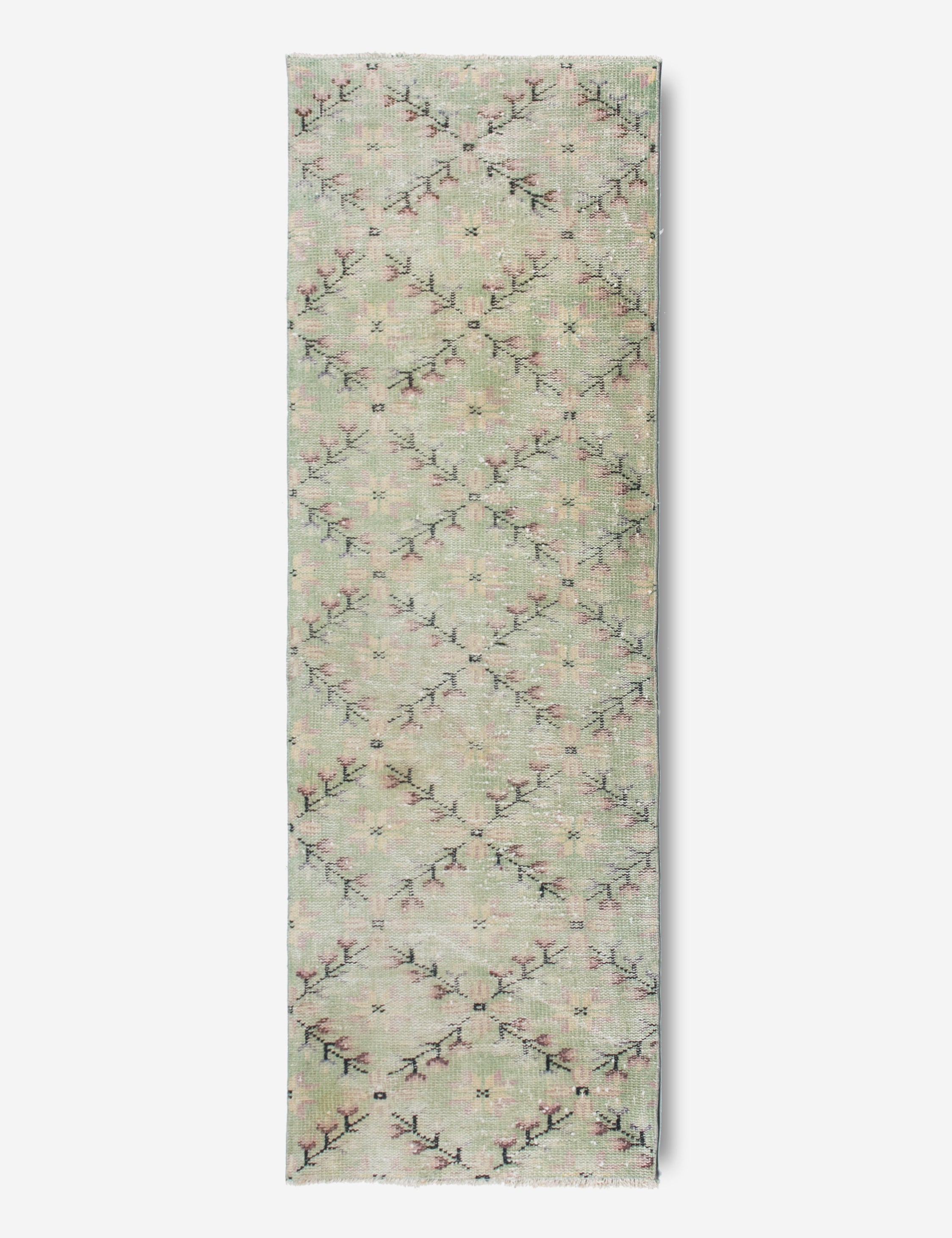 Vintage Turkish Hand-Knotted Wool Runner Rug No. 230, 2'4" x 7'1"