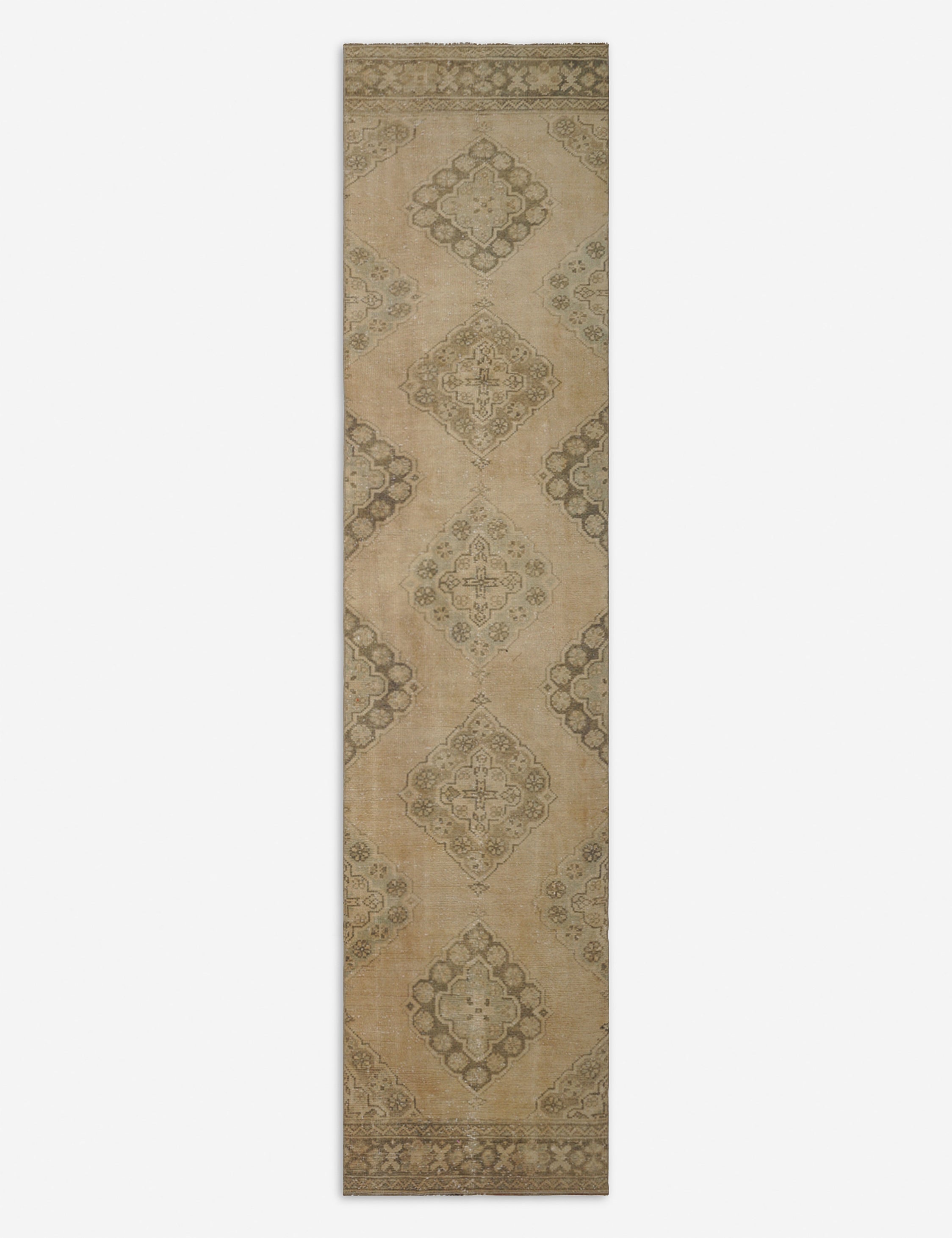 Vintage Turkish Hand-Knotted Wool Runner Rug No. 217, 2'5" x 8'10"