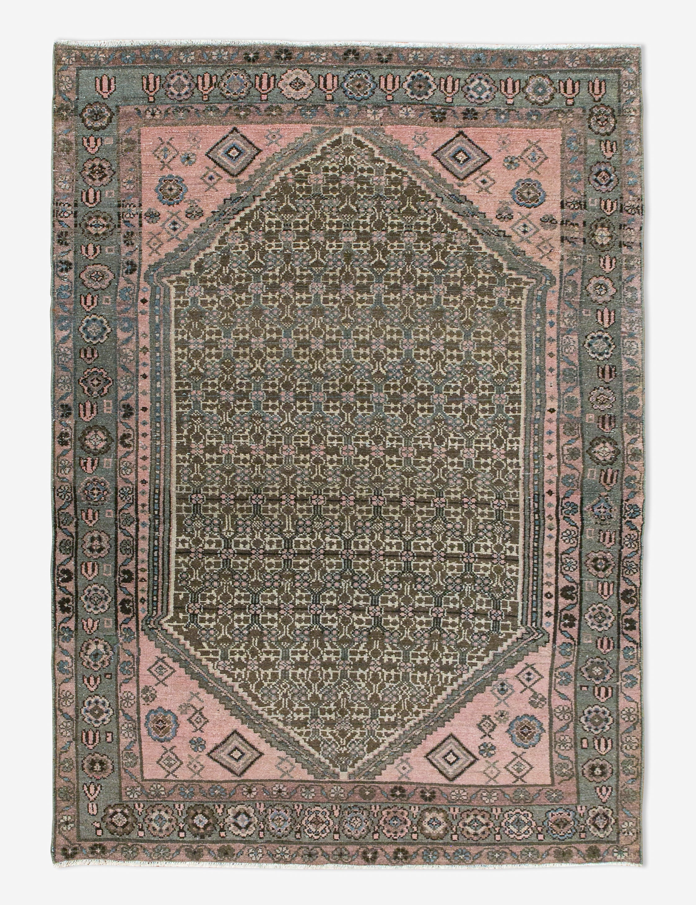 Vintage Turkish Hand-Knotted Wool Rug No. 450, 4'1" x 6'5"