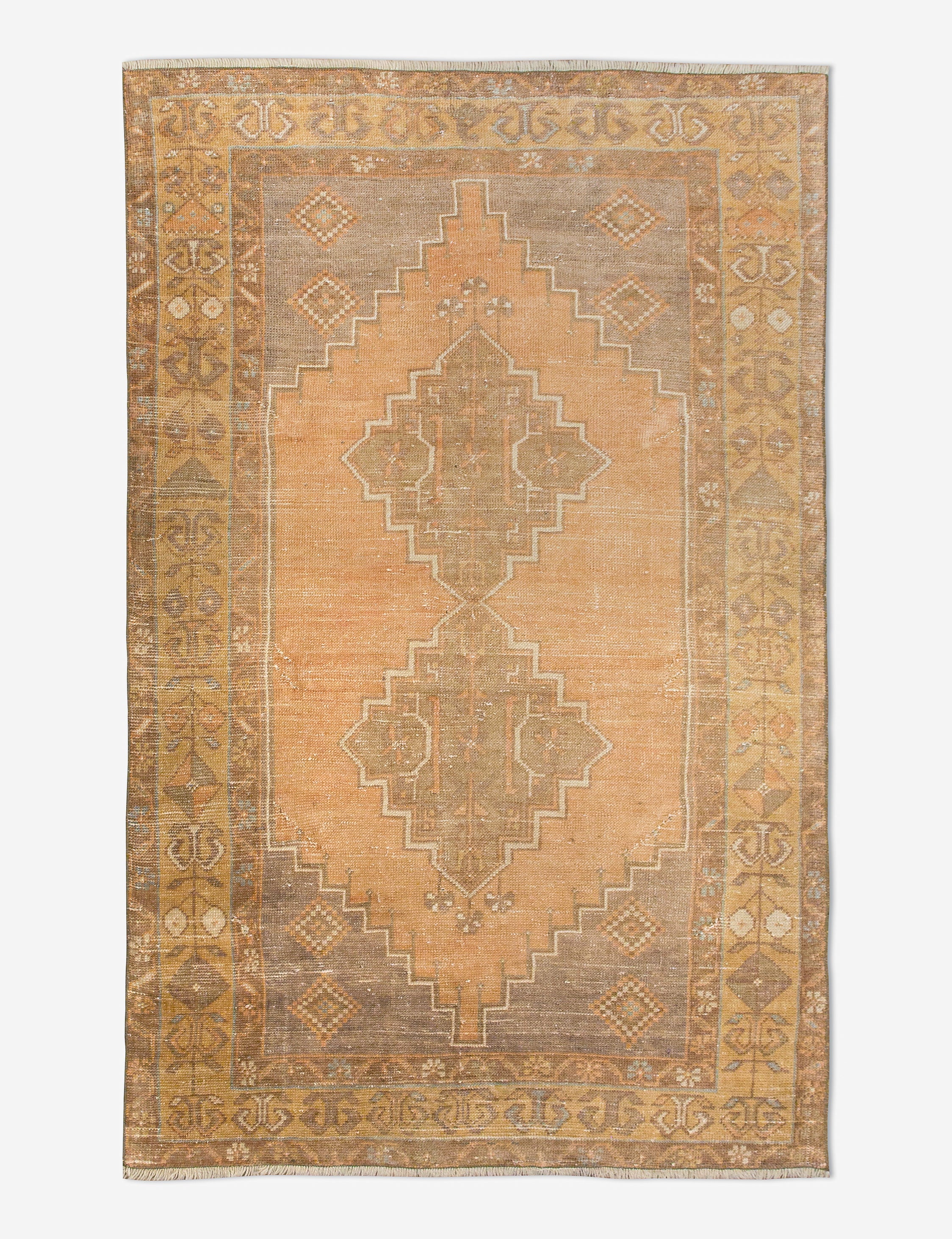 Vintage Turkish Hand-Knotted Wool Rug No. 457, 3'5" x 6'1"