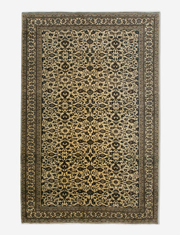 Vintage Turkish Hand-Knotted Wool Rug No. 458, 4'11" x 7'3"