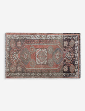 Vintage Turkish Hand-Knotted Wool Mini Rug No. 314, 1'11