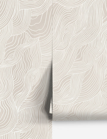 Alina Wallpaper, neutral - Swatch