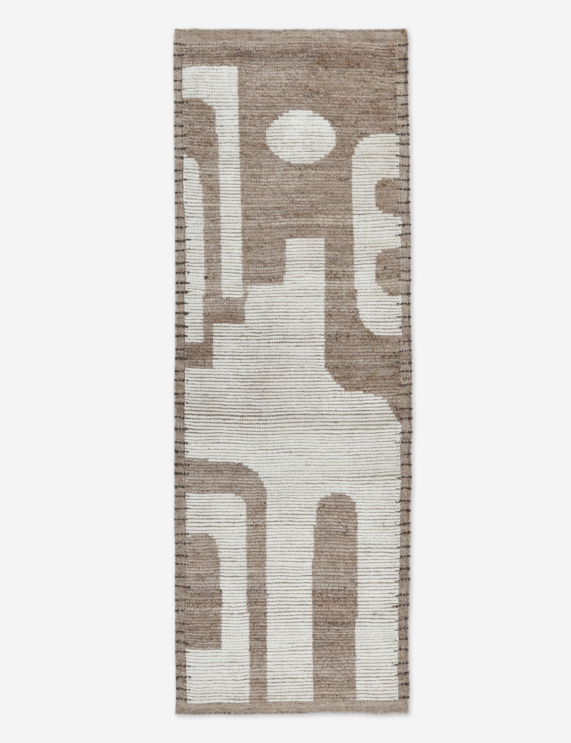 Abode Neutral Boho Abstract Wool Area Rug