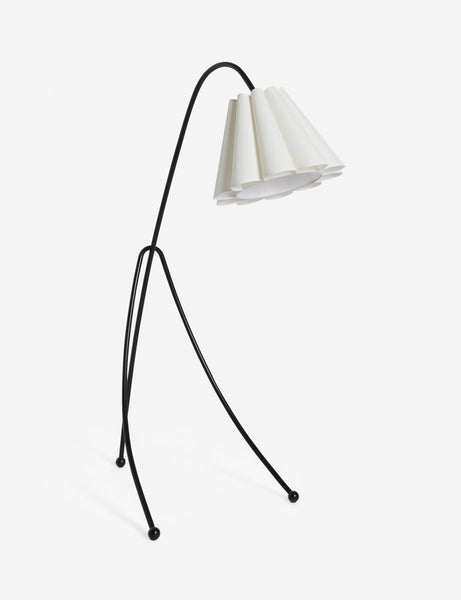 #color::bronze | Addie modern fluted shade floor lamp