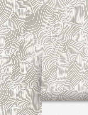 Alina Wallpaper, Gray - Swatch