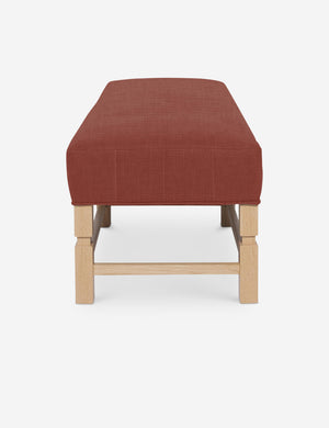 Side of the Ambleside Terracotta Linen bench