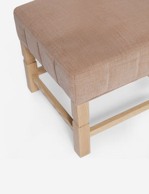 Upper view of the Ambleside Apricot linen ottoman