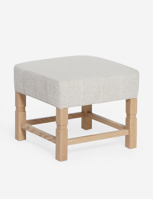 Angled view of the Ambleside Taupe Boucle ottoman
