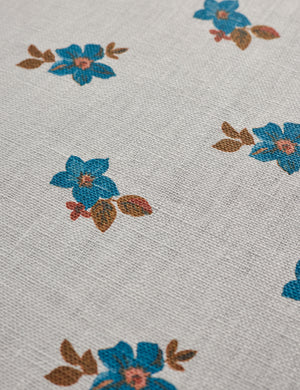 Anna Floral Linen Fabric Swatch by Wallshoppe