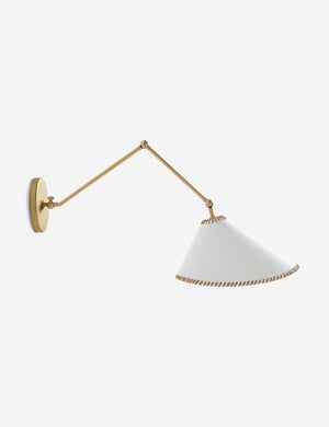 Arroyo Mixed-Material Adjustable Arm Sconce by Elan Byrd.
