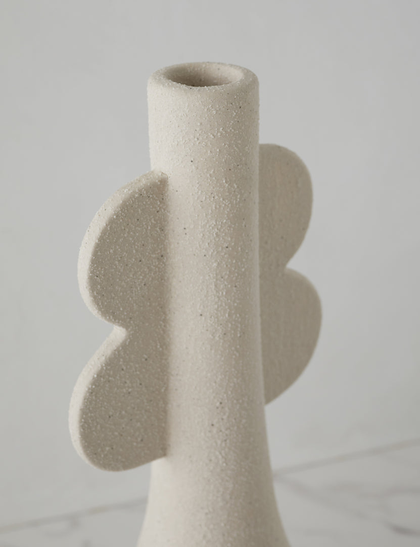 #color::natural | Top of the Atalia modern textured sculptural vase.