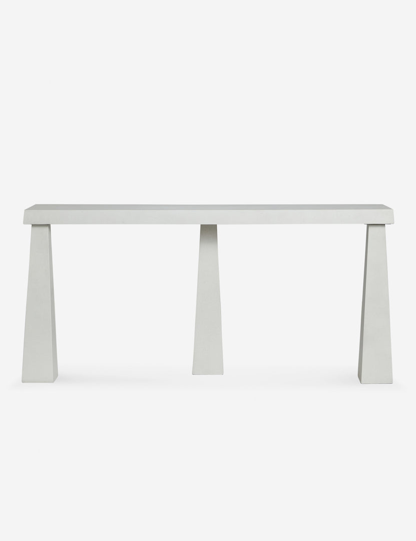 #color::textured-white | Avila modern narrow console table.