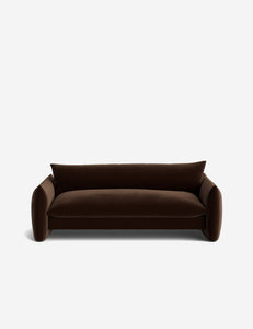 Open Box: Banks Sofa, Mahogany Classic Velvet 84"W