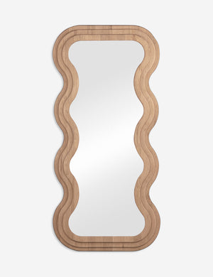 Lera wavy frame oak full length mirror.
