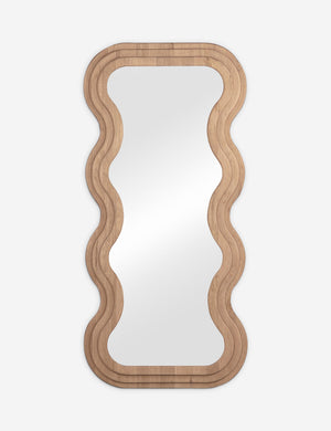 Lera wavy frame oak full length mirror.