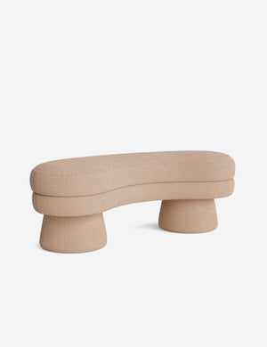 Open Box: Bellet Bench, Pearl Luxe Boucle
