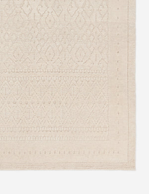 Corner details of the Pavan moroccan-inspired hand-knotted wool rug