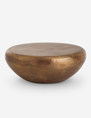 Arteriors bates round metallic coffee table