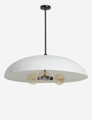 Brolly matte white, 3-bulb dome pendant light