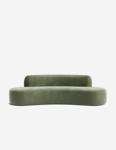 Open Box: Cara Sofa,Moss Luxe Velvet 108"W