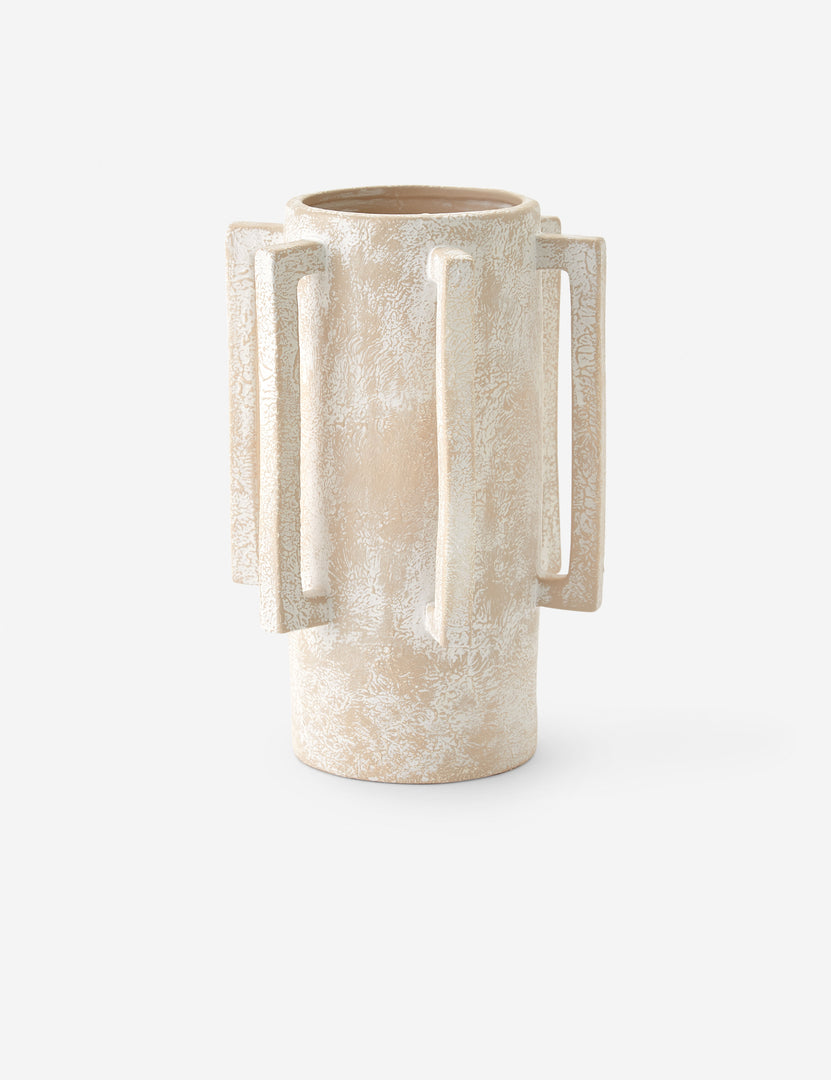 #color::white | Normadie textured ceramic vase by Lemiuex et Cie.