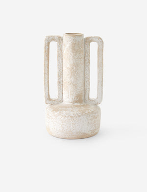 Bretagne linear textured ceramic vase by Lemiuex et Cie.