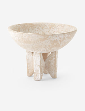 Loire geometric footed ceramic bowl by Lemiuex et Cie.