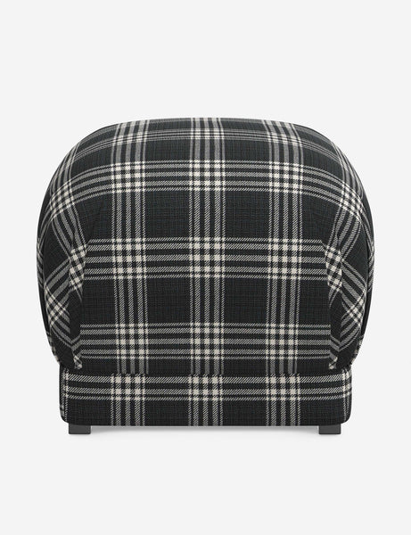 #color::prep-school-plaid | Bailee Prep School Plaid upholstered ottoman with a pouf-like design and pleated corners