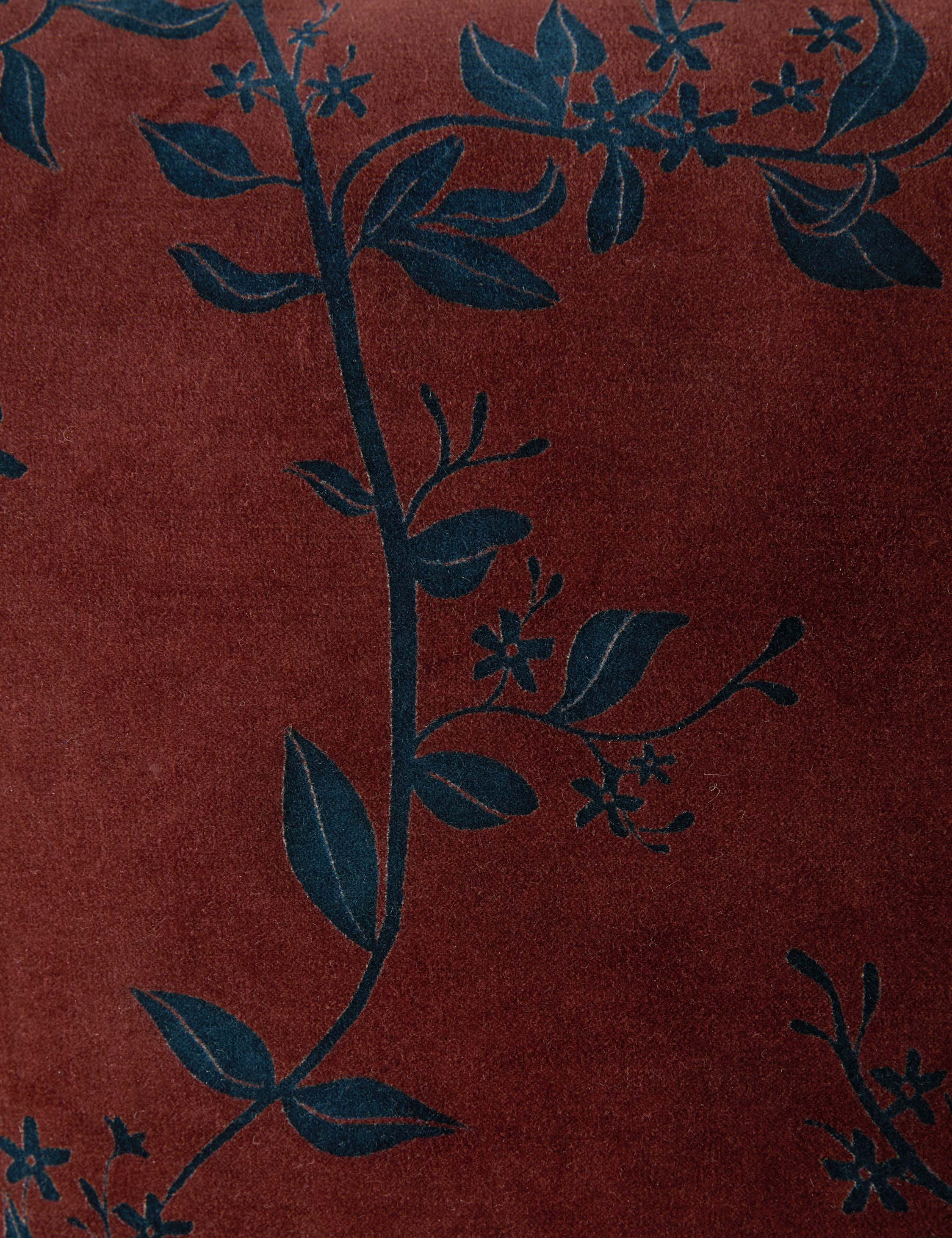 Carmine Velvet Square Pillow